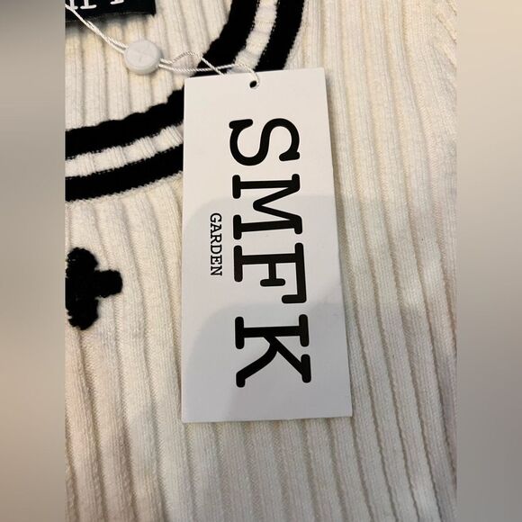 SMFK Compass Classic cashmere short sweater BNWT - Picture 5 of 7